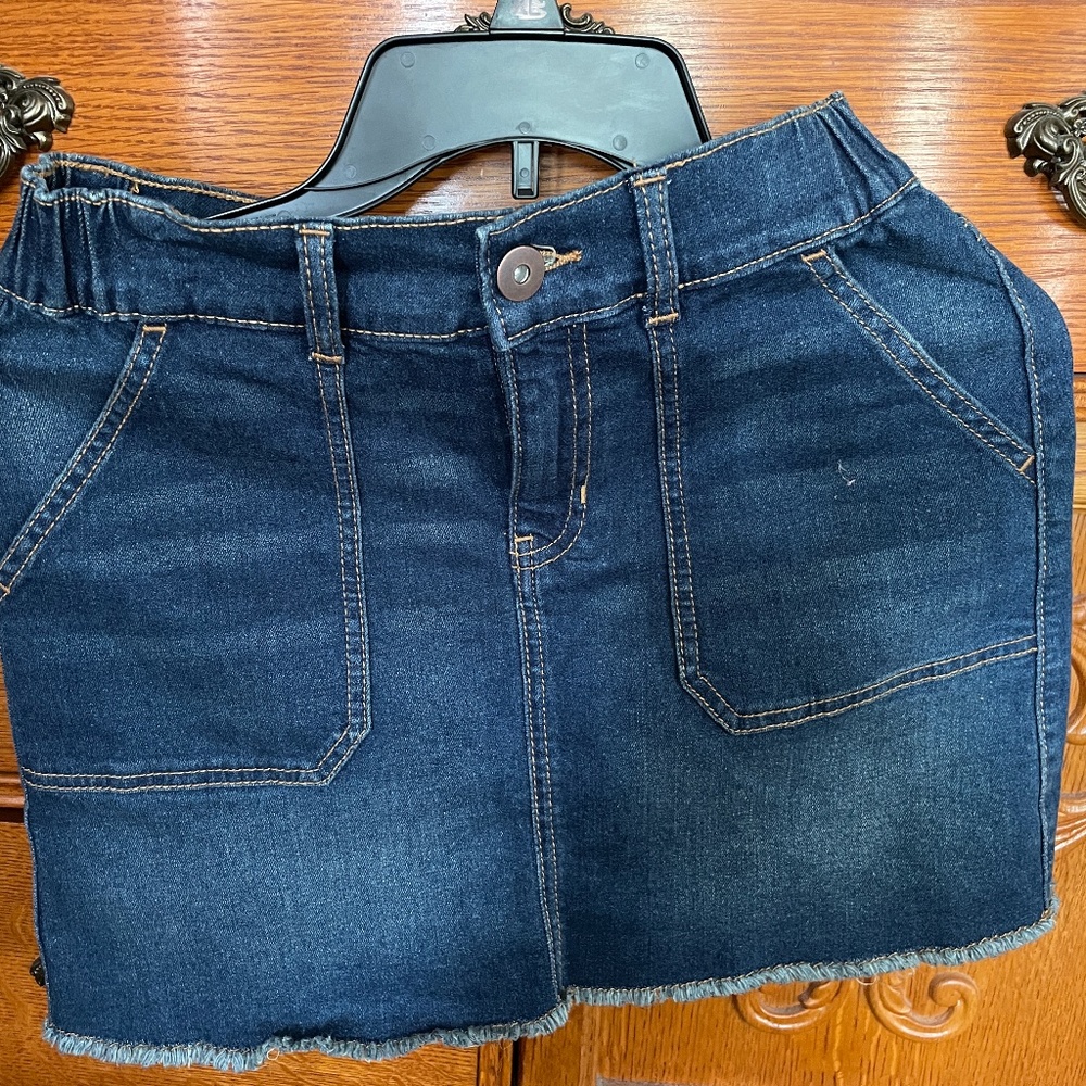Jean skirt with pockets